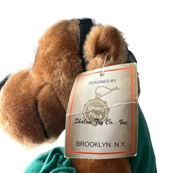 Shalom Texas Holdem Poker Playing Cap Dog Stuffed Animal Toy Brown 10” - Picture 3 of 11